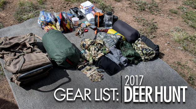 Gear List: 2017: 2017 Wyoming Highcountry Mule Deer Hunt